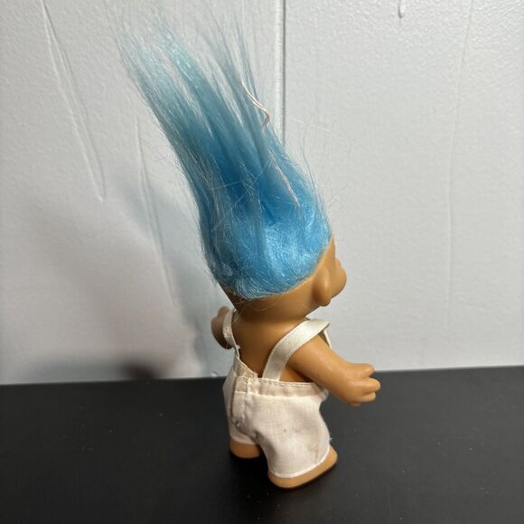 Vintage Russ Painter Troll Doll With Paint Spots & Blue Hair Item No. 18426 - Picture 3 of 8